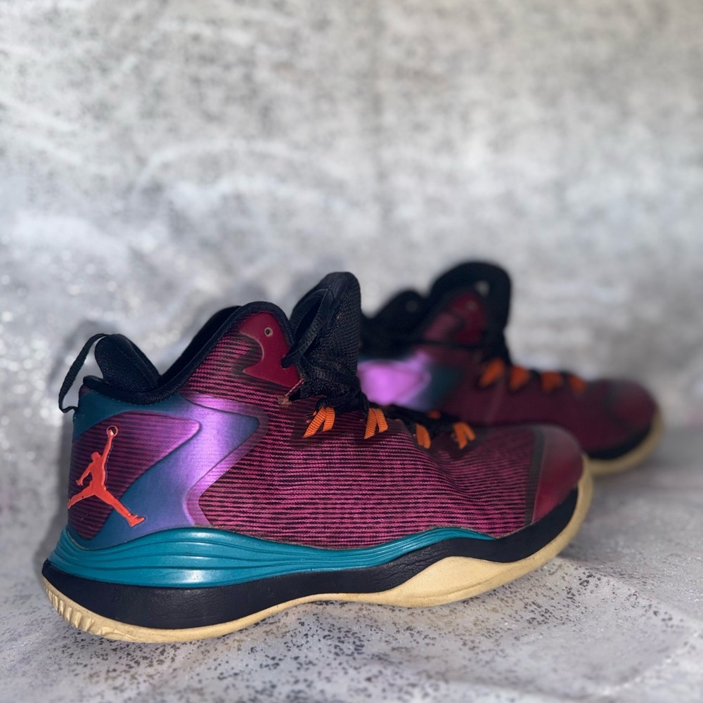 Jordan Super.Fly 4 PO “Easter” Teal Purple Orange Basketball Shoes